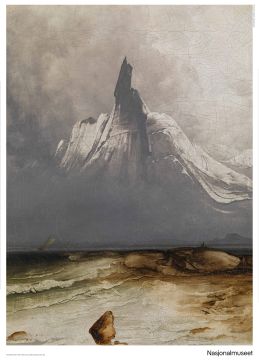 Plakat 50 x 70. Peder Balke, «Stetind i tåke»