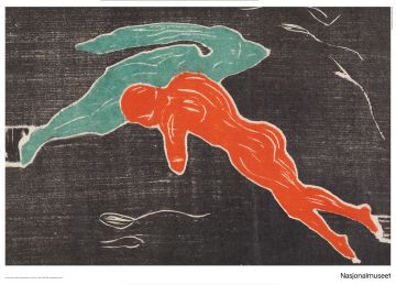 Plakat 50 x 70 cm. Edvard Munch, «Møte i verdensrommet»