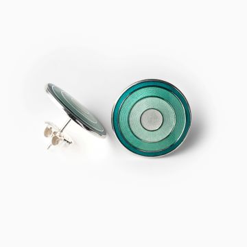 Øredobber inspirert Nora Gulbrandsen. Turkis Emalje