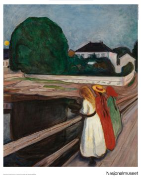 Plakat 40 x 50 cm. Edvard Munch, «Pikene på broen»