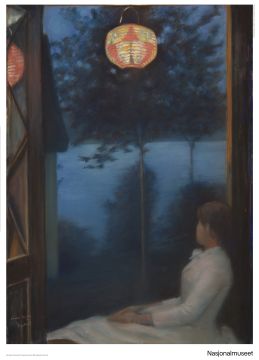 Plakat 50 x 70 cm. Oda Krohg, «Japansk lykt»