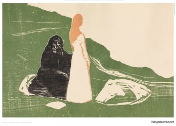 Plakat 50 x 70 cm. Edvard Munch, «To kvinner ved strandbredden»