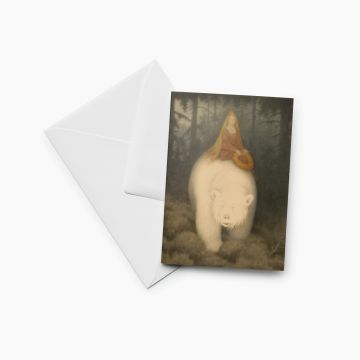 Kort med konvolutt. Theodor Kittelsen, «Kvitebjørn kong Valemon»