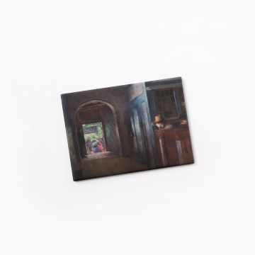 Magnet. Harriet Backer, «Barnedåp i Tanum Kirke»