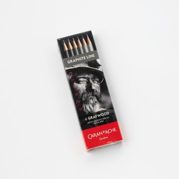 Grafittblyanter. Caran d'Ache, 6 stykker