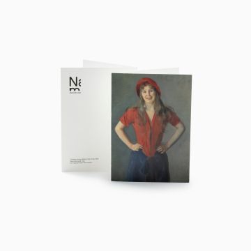 Kort med konvolutt. Christian Krohg, «Maleren Oda Krohg»