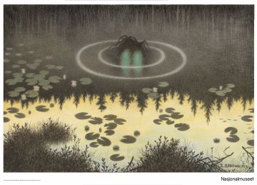 Plakat 50 x 70 cm. Theodor Kittelsen, «Nøkken»