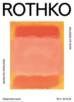 Utstillingsplakat 50 x 70 cm. «Mark Rothko. Malerier på papir»
