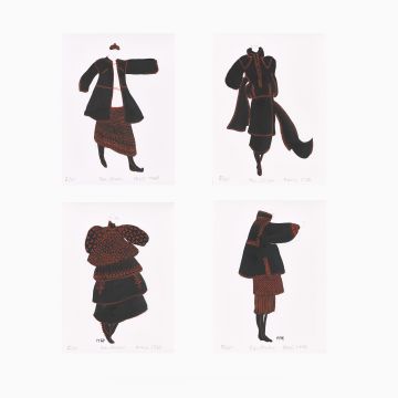 Plakatmappe 30 x 40 cm. Per Spook «Modell til haute couture-kolleksjon» Nr. 2