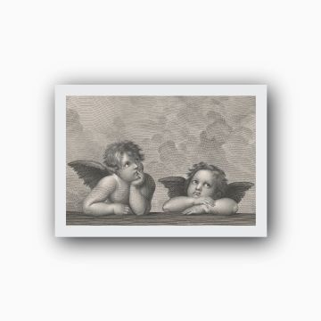 Postkort. Johann Friedrich Wilhelm Müller etter Rafael, «Den sixtinske Madonna»