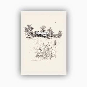 Postkort. Kjell Aukrust, «Junidag på Prestenget»