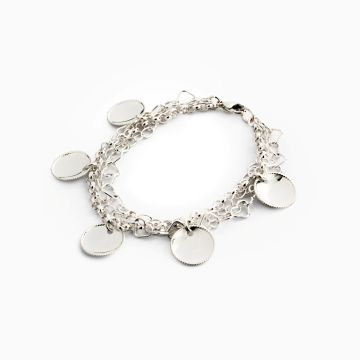 Trippel armbånd. LilleLi Smykker, hjerter og løv