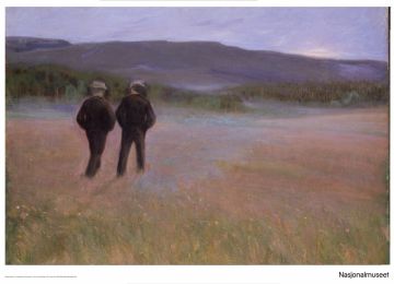 Plakat 50 x 70 cm. Halfdan Egedius, «Lørdagskveld»
