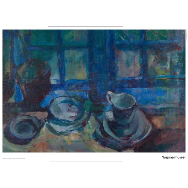 Plakat 50 x 70 cm. Ludvig Karsten, «Det blå kjøkken»
