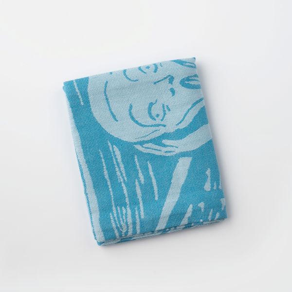 Kjøkkenhåndkle. Edvard Munch, «Skrik». Blå