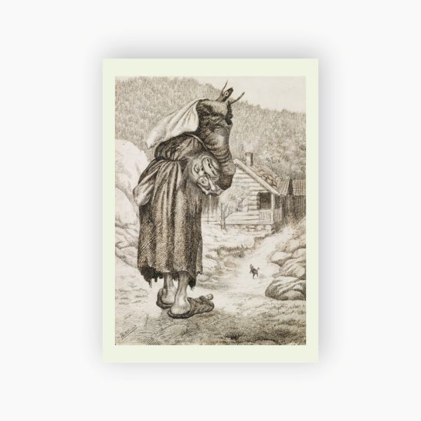 Postkort. Theodor Kittelsen, Illustrasjon til «Smørbukk»