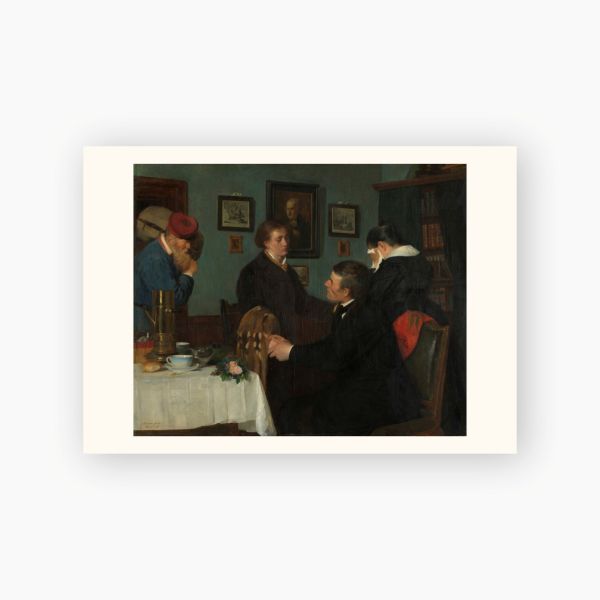 Postkort. Harriet Backer «Avskjeden»