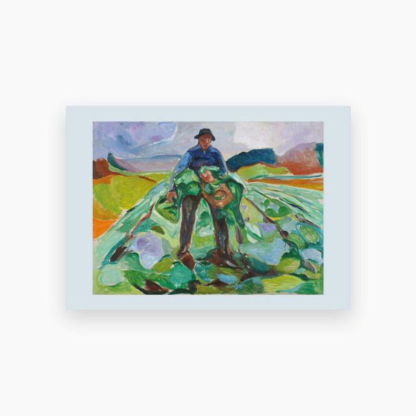Kort. Edvard Munch. Mannen i kålåkeren 