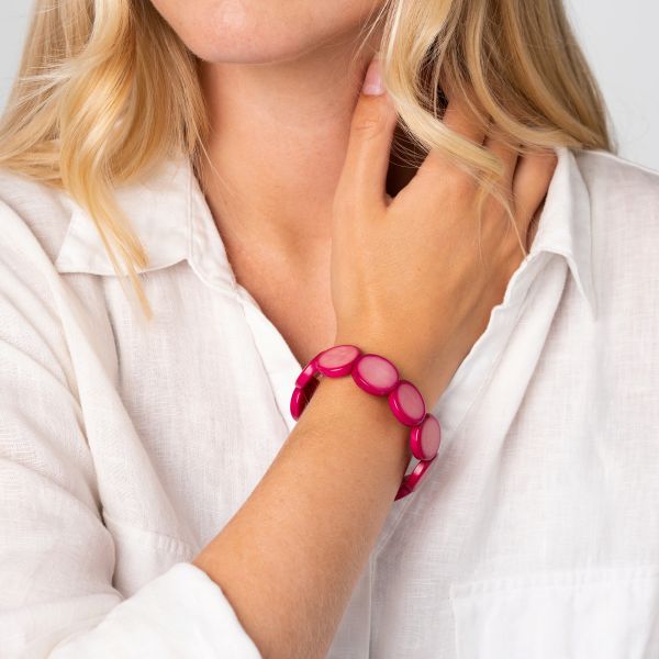 Armbånd. Angélica León, «Eclipse». Fuksia