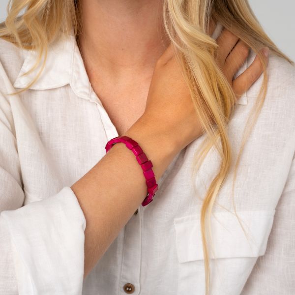 Armbånd. Angélica León, «Eva» Fuksia