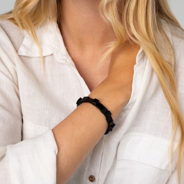 Armbånd. Angélica León, «Eva» Sort