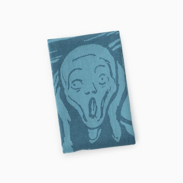 Kjøkkenhåndkle. Edvard Munch, «Skrik». Blågrønn
