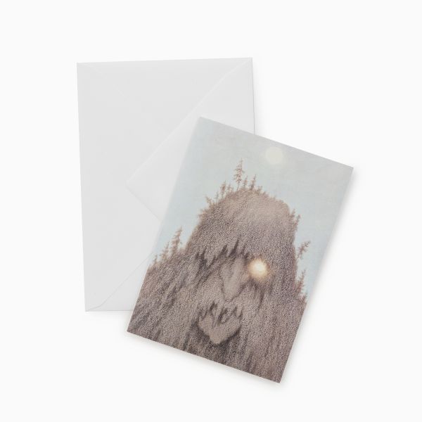 Kort med konvolutt. Theodor Kittelsen, «Skogtroll»