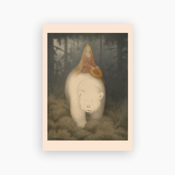 Postkort. Theodor Kittelsen, «Kvitebjørn kong Valemon»