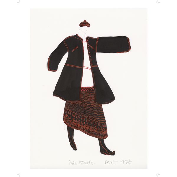 Plakatmappe 30 x 40 cm. Per Spook «Modell til haute couture-kolleksjon» Nr. 2
