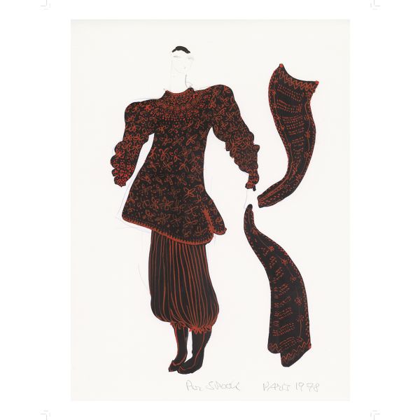 Plakatmappe 30 x 40 cm. Per Spook «Modell til haute couture-kolleksjon» Nr. 1