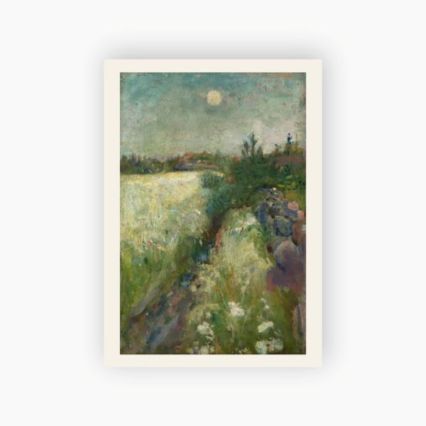 Postkort. Edvard Munch, «Blomstereng på Veierland»