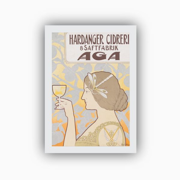 Postkort. Emil Høye, «Hardanger Cidreri og Saftfabrik AGA»