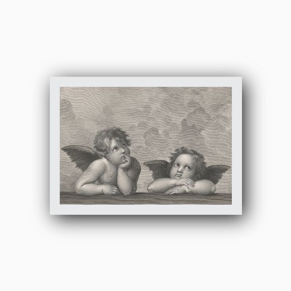 Postkort. Johann Friedrich Wilhelm Müller etter Rafael, «Den sixtinske Madonna»