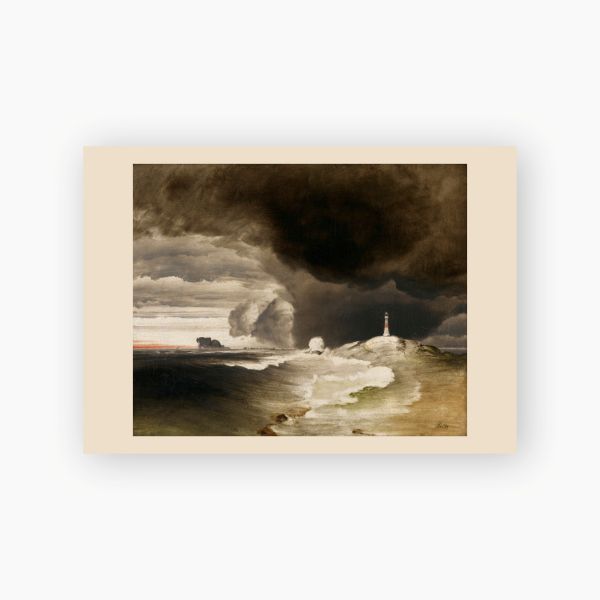 Postkort. Peder Balke, «Fyr på den norske kyst».jpg