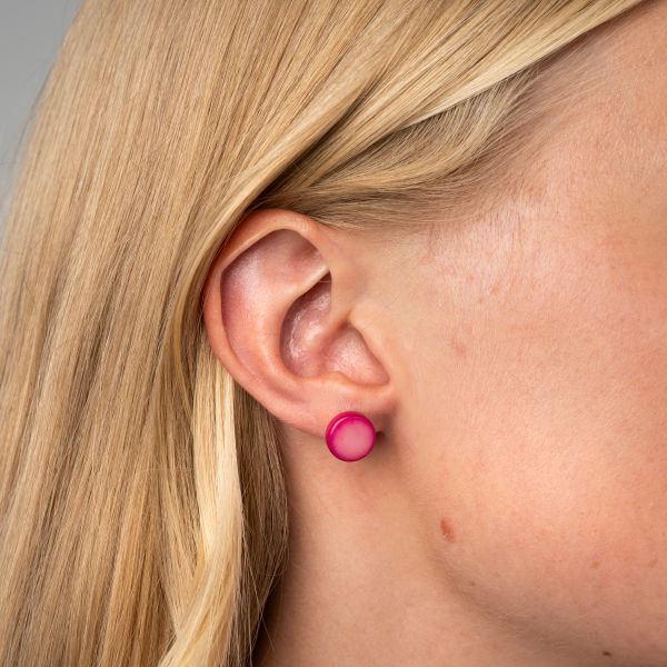 Øredobber. Angélica León, «Eclipse» Fuksia