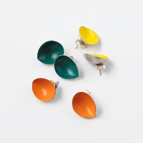 Øredobber. Ingjerd Hanevold, «Flower Drop» Grønn m/stift
