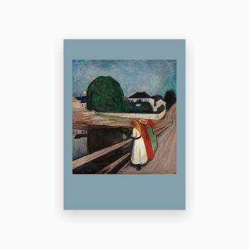 Postkort. Edvard Munch, «Pikene på broen»