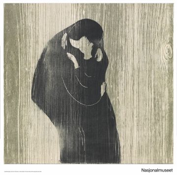 Plakat 50 x 50 cm. Edvard Munch, «Kyss»
