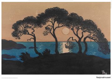 Poster 50 x 70 cm. Thorolf Holmboe, "Moonlight landscape"