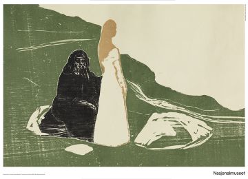 Plakat 50 x 70 cm. Edvard Munch, «To kvinner ved strandbredden»