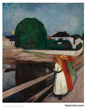 Plakat 40 x 50 cm. Edvard Munch, «Pikene på broen»