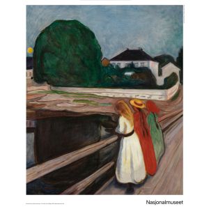 Plakat 40 x 50 cm. Edvard Munch, «Pikene på broen»