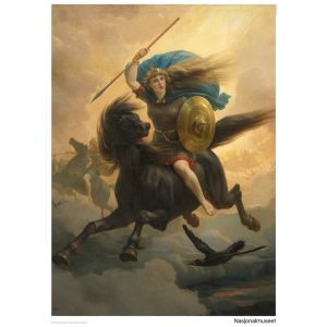 Plakat 50 x 70 cm. Peter N. Arbo, «Valkyrjen»