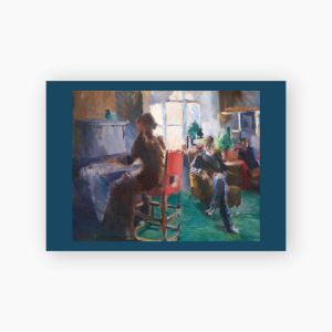 Postkort. Harriet Backer, «Ved pianoet»