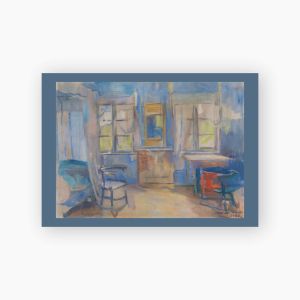 Postkort. Harriet Backer, «Interiør fra Einabu i Foldal»