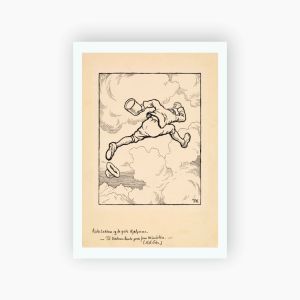 Postkort. Theodor Kittelsen, «Han tok av loddene, fikk et spann, la i veien og vekk var han med det samme»