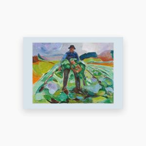 Kort. Edvard Munch. Mannen i kålåkeren 