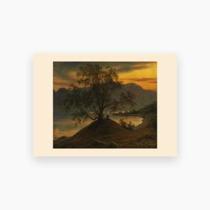 Postkort. Thomas Fearnley. Slindebirken