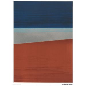 Plakat 50 x 70 cm. Anna-Eva Bergman, «L10-1970 Rød Jord»