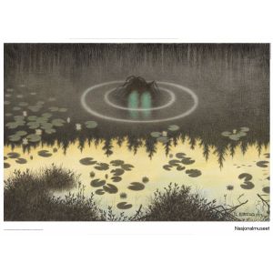 Plakat 50 x 70 cm. Theodor Kittelsen, «Nøkken»